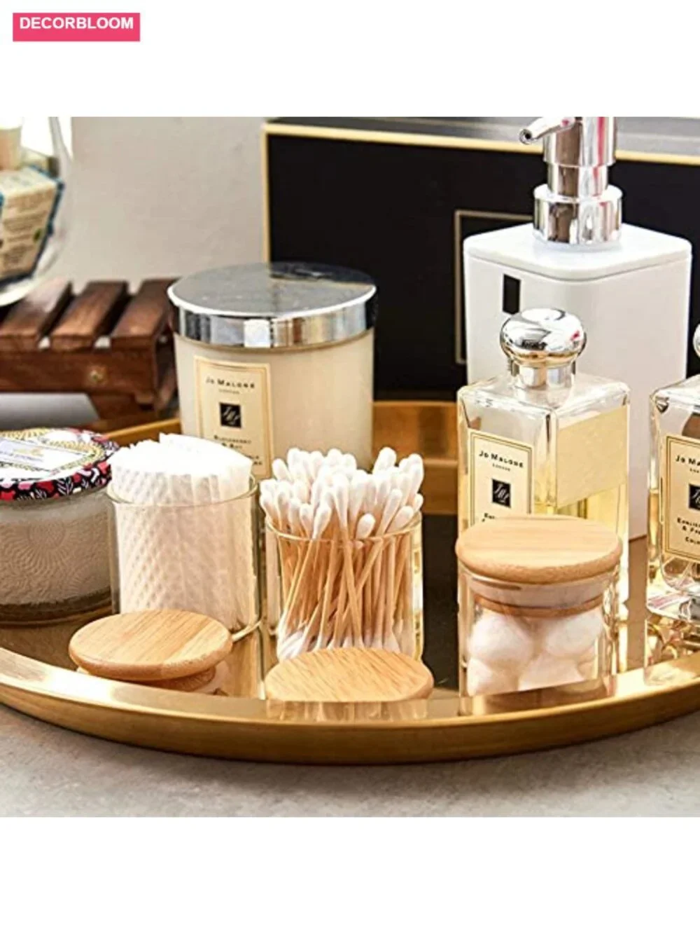 Set of 20 Glass Spice Jars with Bamboo Lids Labels Pen 2.5oz Airtight Food